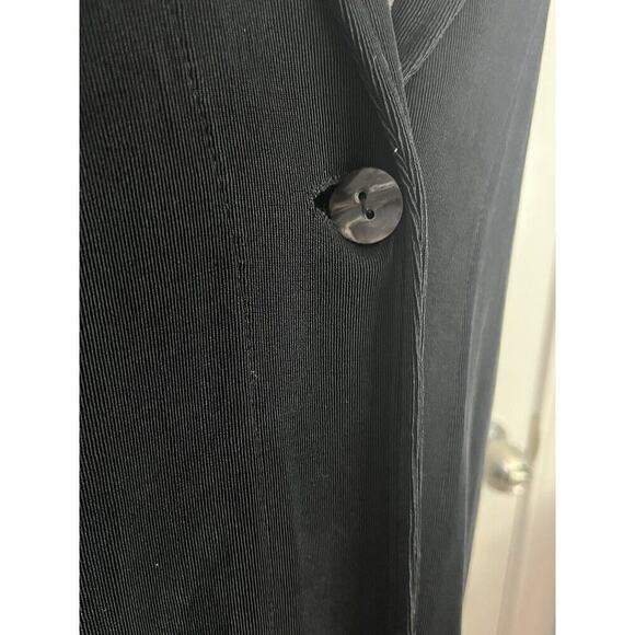 Chico’s Travelers LS Women’s Collared Lagenlook Cardigan Top Sz 2 Black Career - Picture 5 of 7